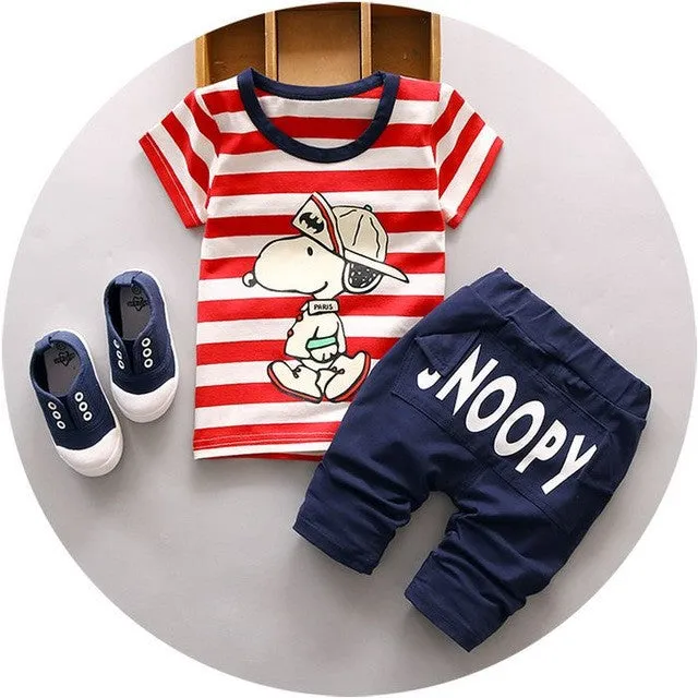 2016 New Summer Children Sets baby boy clothes for 1 2 3 4 years old boys clothing set A234