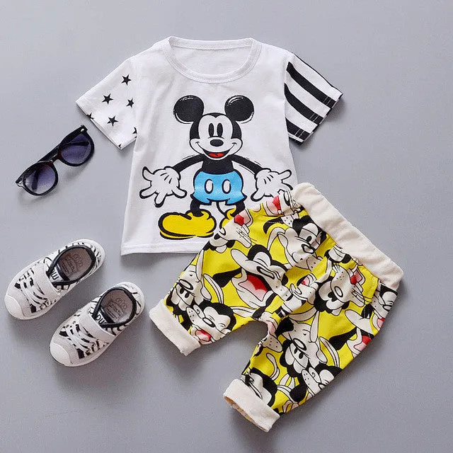 2016 New Summer Children Sets baby boy clothes for 1 2 3 4 years old boys clothing set A234