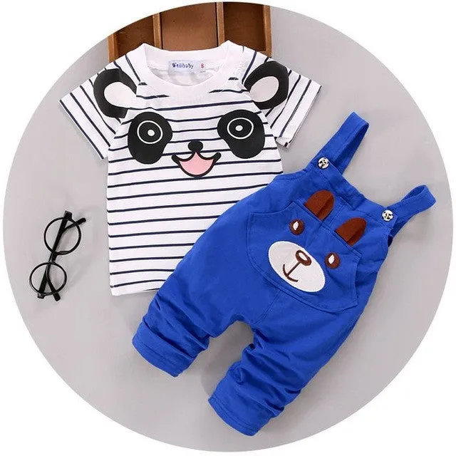 2016 New Summer Children Sets baby boy clothes for 1 2 3 4 years old boys clothing set A234