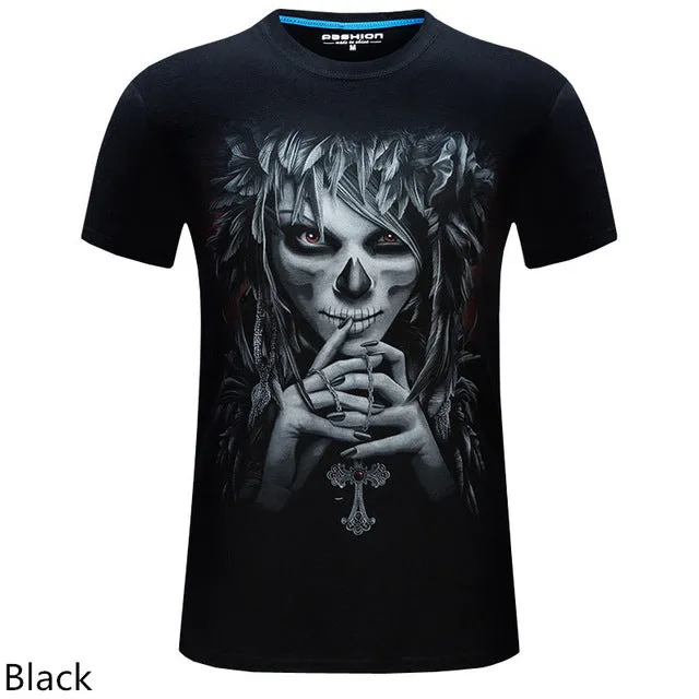 2016 summer Men's brand clothing O-Neck short sleeve animal T-shirt gas monkey/lion 3D Digital Printed T shirt Homme large size