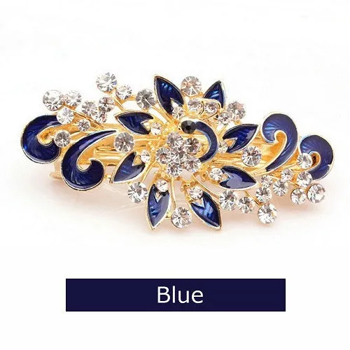 2017 Hot Sale Fashion Women Hairpins Colorful Shinning Rhinestones Flower Hairpin Hair Clip Jewelry hair accessories