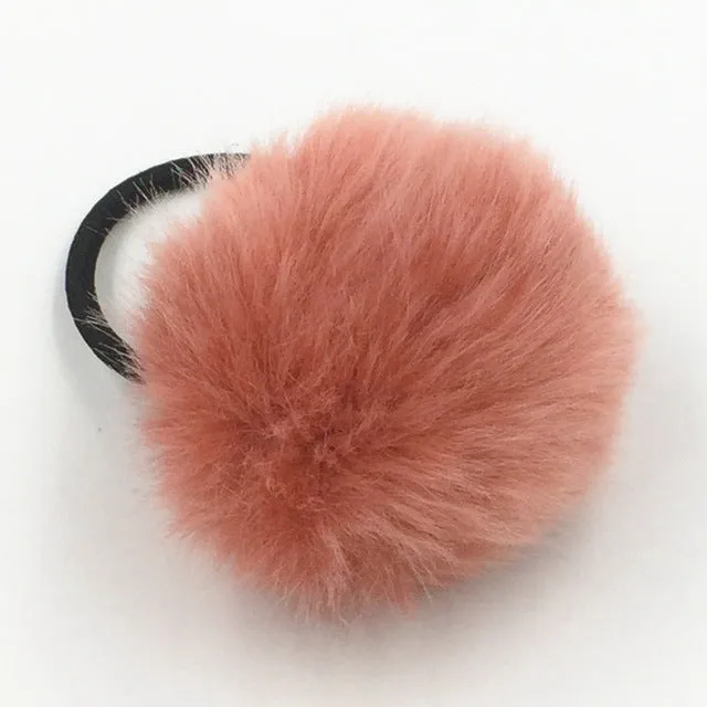 2017 New Artificial Rabbit Fur Ball Elastic Hair Rope Rings Ties Bands Ponytail Holders Girls Hairband Headband Hair Accessories