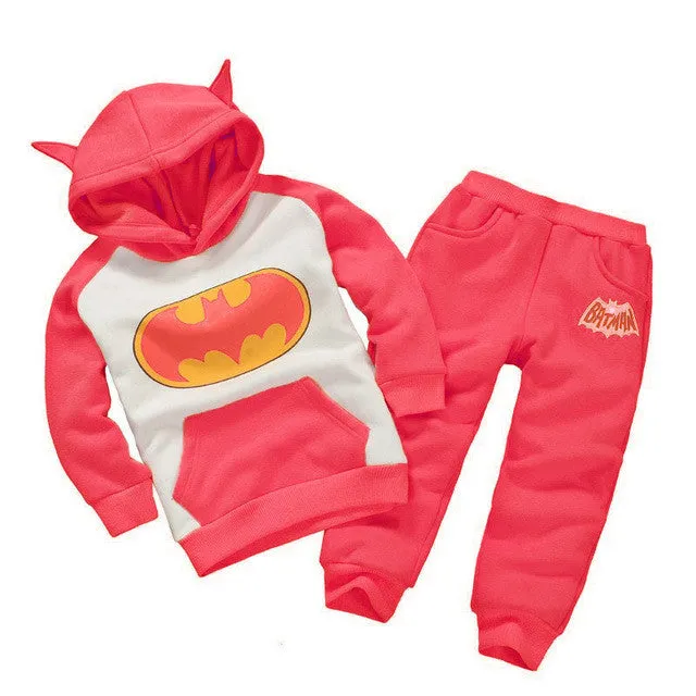 2017 New Children Outfits Tracksuit Batman Clothing Children Hoodies   Kids Pants 2 pcs kids Sport Suit Boys Clothing Set