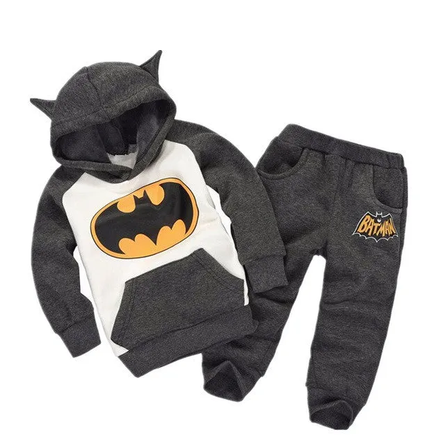 2017 New Children Outfits Tracksuit Batman Clothing Children Hoodies   Kids Pants 2 pcs kids Sport Suit Boys Clothing Set