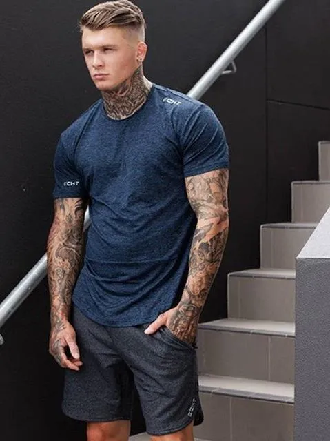 2018O-neck cottonT-shirt Stadium Stringer Man Body Engineers Bodybuilding And Fitness Crime Short Sleeve T-shirt Slim-type