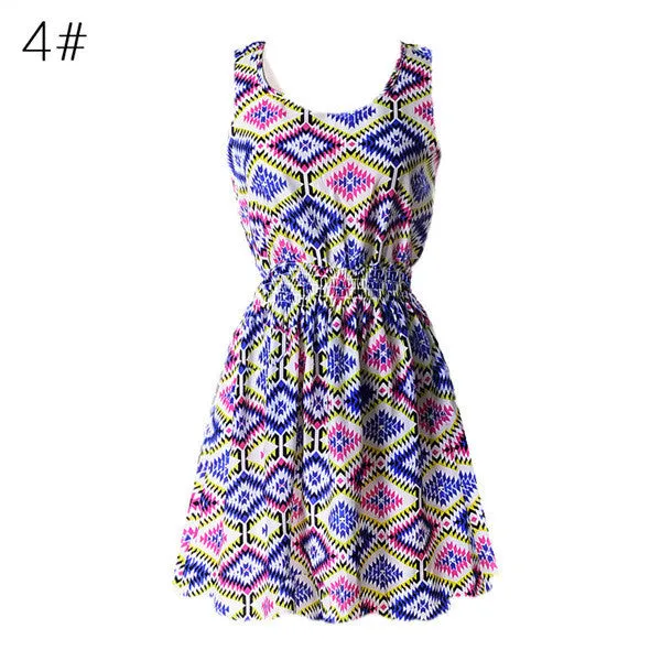 22 Colors New Summer Women Tank Chiffon Beach Vestido Sleeveless T-shirts Floral Vestidoes M L XL XXL