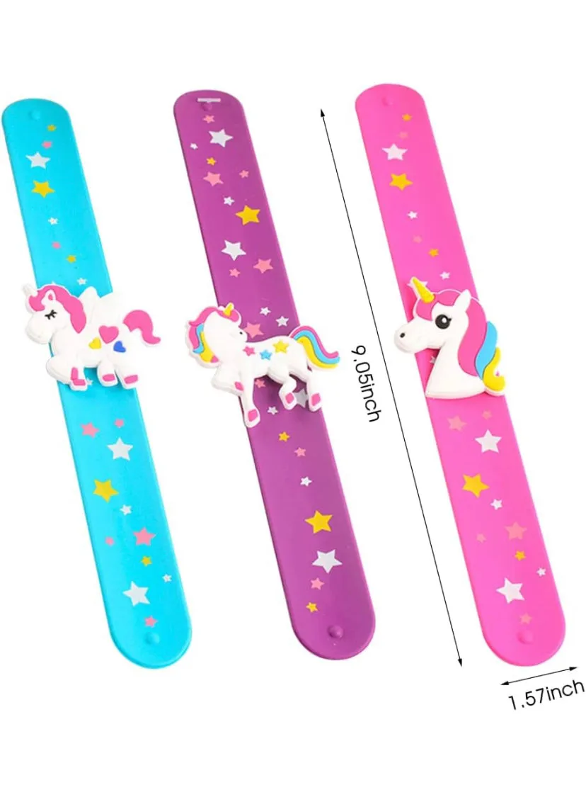 3 pieces of Unicorn Slap Bracelets - Slap bands for kids - friendship band for girls and boys - playmastertoys video