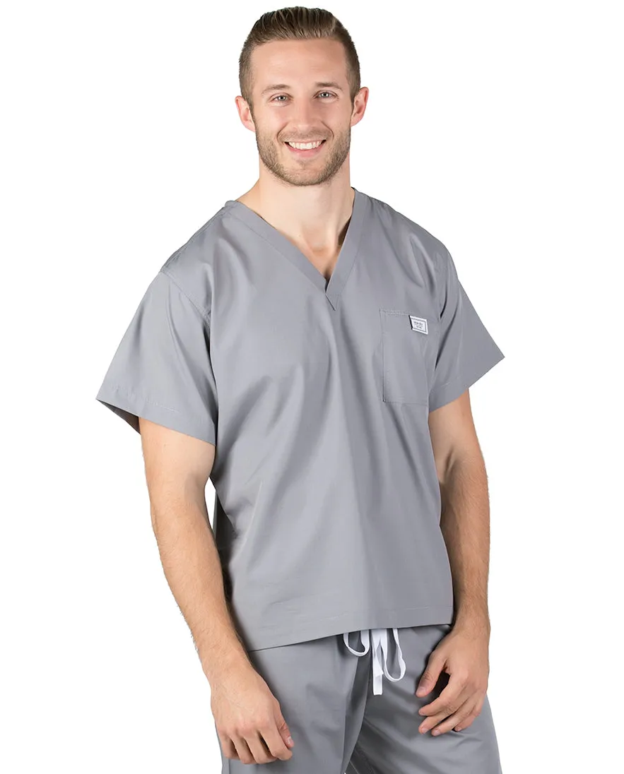 3XL Slate Grey David Simple Scrub Top