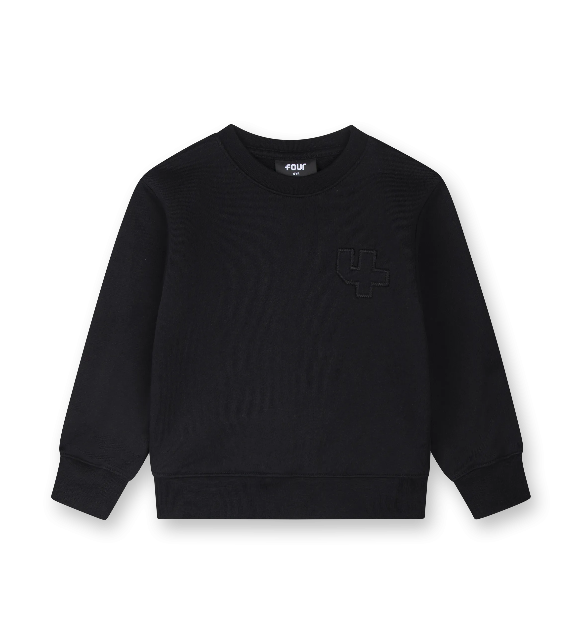 4 Patch Crewneck Black