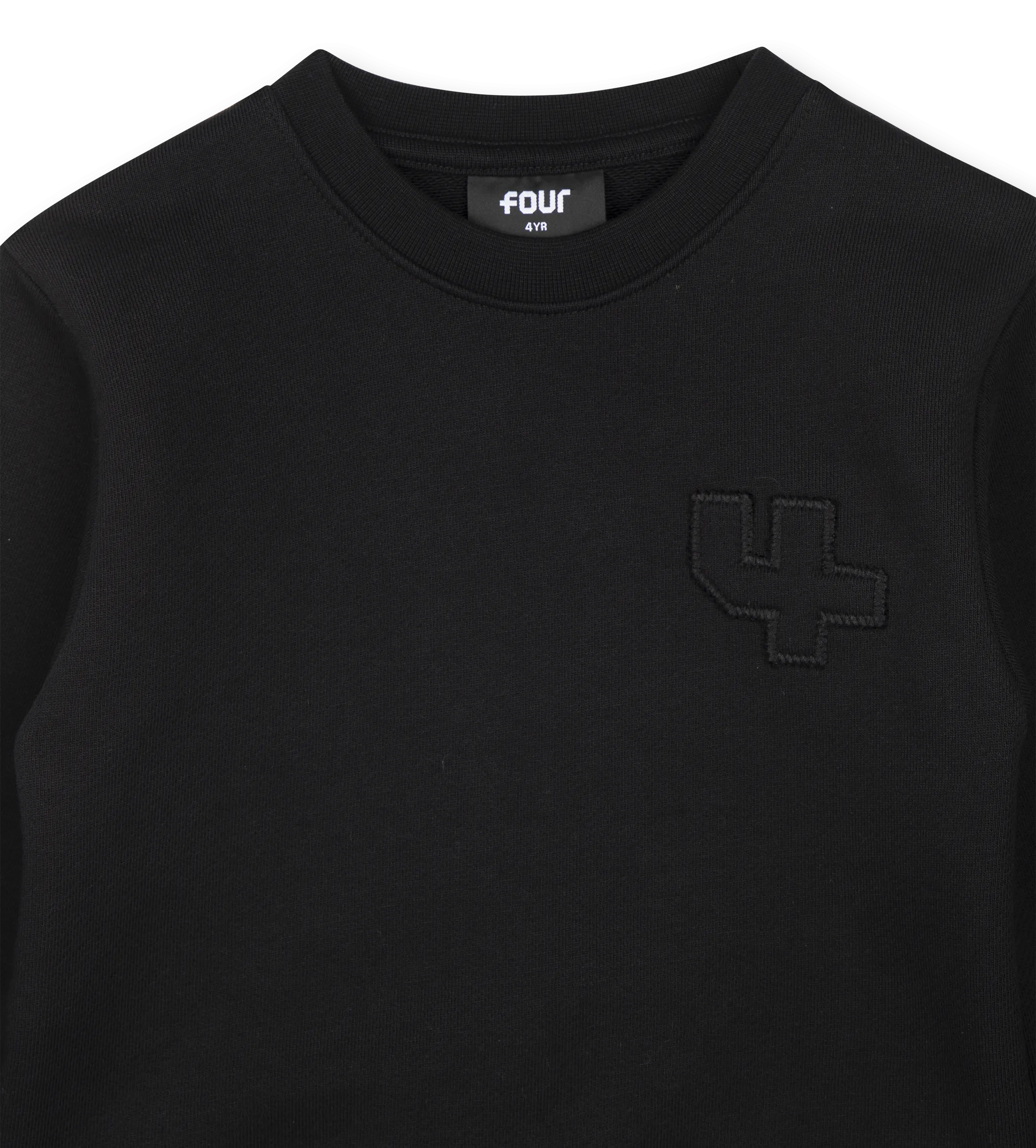 4 Patch Crewneck Black