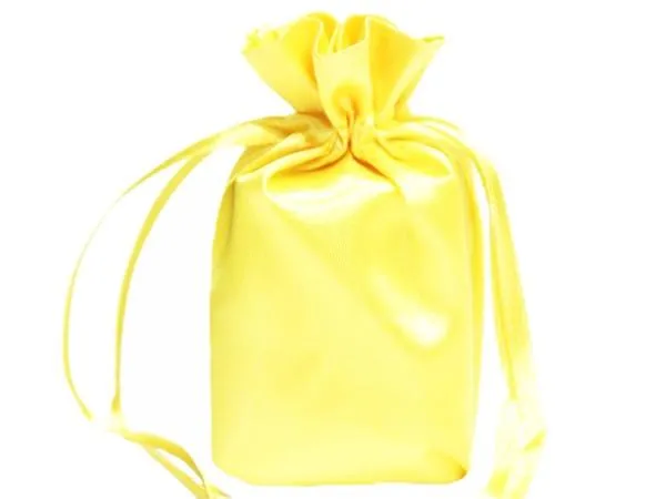 6x9 Yellow Elegant Satin Bags - 12 pcs