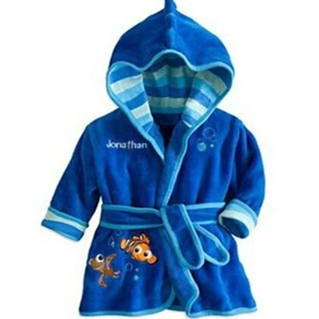 autumn winter cartoon boys sleepwear girls robe Baby bathrobe baby hooded bath towel robe high quality children Bathing Suits