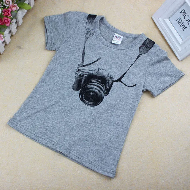 Baby Kids Boys T-Shirts Tops Short Sleeve Sportwear Outfits Casual T Shirts Cotton Summer Clothes Boys 1-8 Year