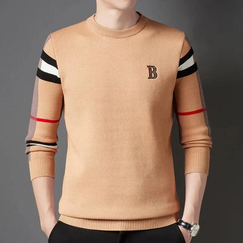 Bliss High End Designer Knitwear Mens Business Brand Soft Sweaters