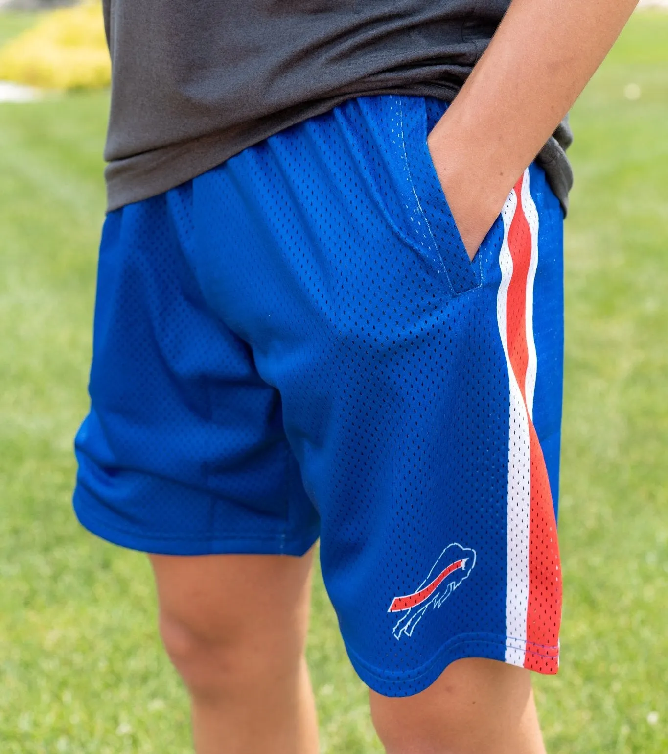 Buffalo Bills Royal With Charging Buffalo Mesh Shorts