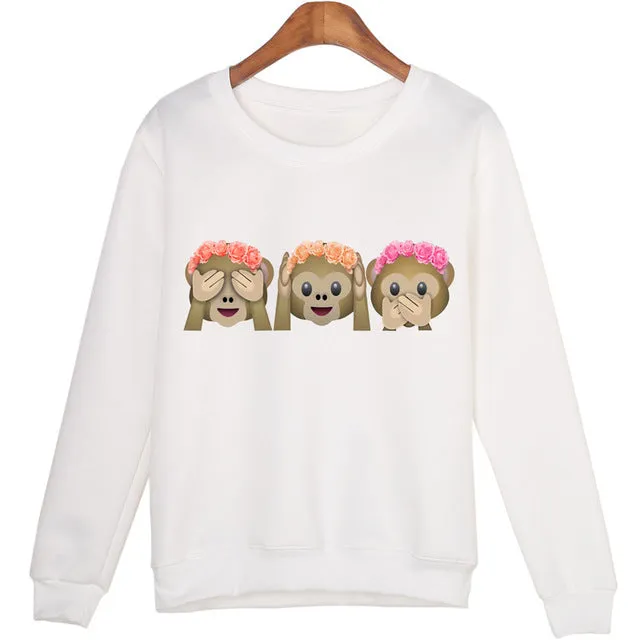 Casual 3D Sweatshirt Women Winter Clothing Cartoon Totoro Print Moleton Feminino Hoodies O-neck Pullover Tops WMH31