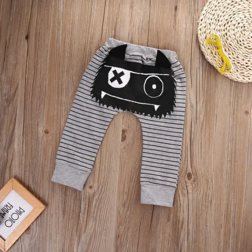 Casual Toddler Bottoms Pants Hot Infant Cartoon Harem Pants Baby Boy Animal Trousers