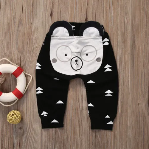 Casual Toddler Bottoms Pants Hot Infant Cartoon Harem Pants Baby Boy Animal Trousers