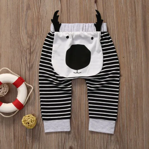 Casual Toddler Bottoms Pants Hot Infant Cartoon Harem Pants Baby Boy Animal Trousers