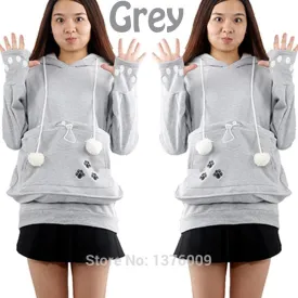 Cat Hoodie Sweatshirts With Cuddle Pouch Dog Pet Hoodies For Casual  Pullovers With Ears