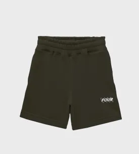 Circles Logo Shorts Army Green