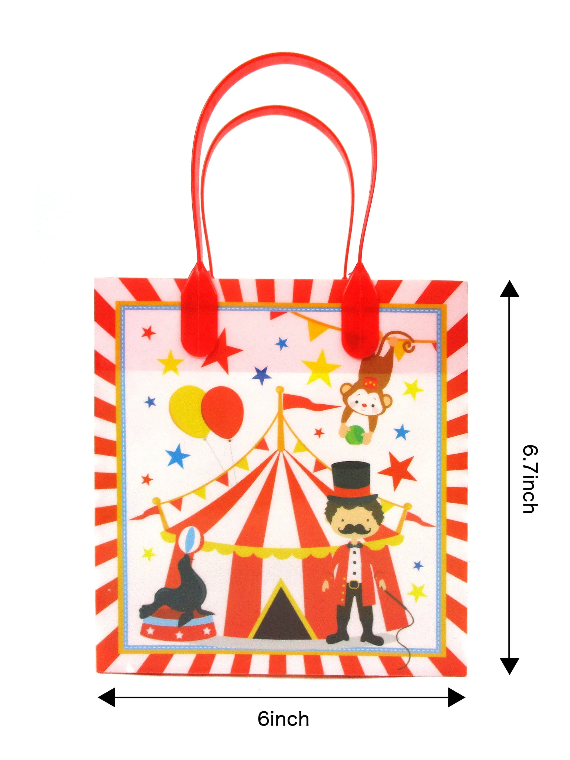 Circus Party Favor Treat Bags - Set of 6 or 12