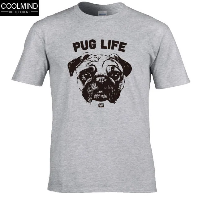 cotton casual pug life mens t shirts top quality fashion short sleeve men tshirt men's tee shirts tops men T-shirt 2017 T01