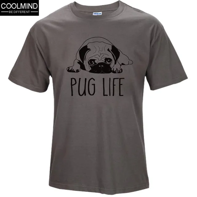 cotton casual pug life mens t shirts top quality fashion short sleeve men tshirt men's tee shirts tops men T-shirt 2017 T01