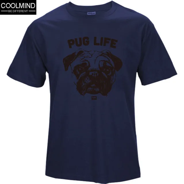 cotton casual pug life mens t shirts top quality fashion short sleeve men tshirt men's tee shirts tops men T-shirt 2017 T01