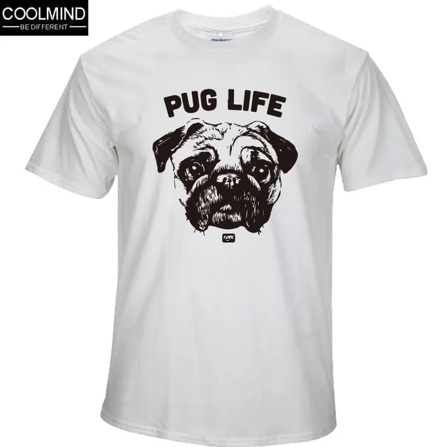 cotton casual pug life mens t shirts top quality fashion short sleeve men tshirt men's tee shirts tops men T-shirt 2017 T01