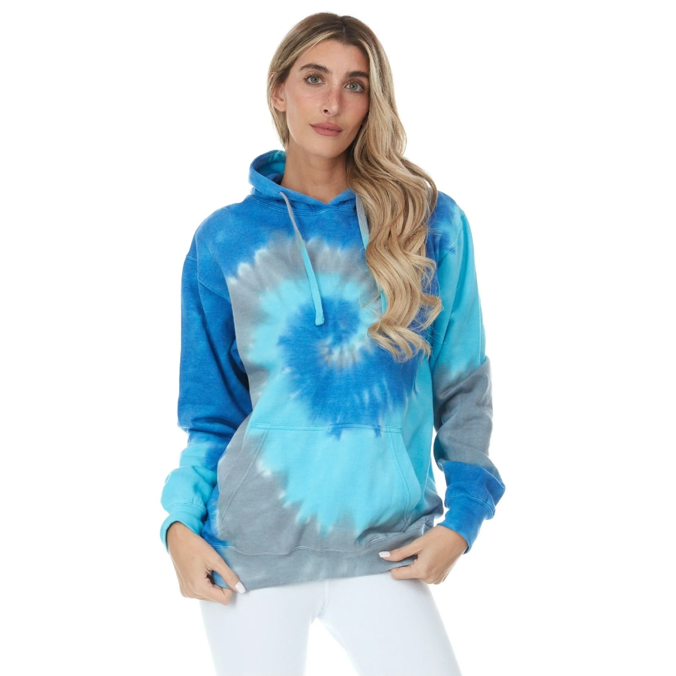 Daresay Womens Tie Dye Hoodie Pullover, Soft & Comfy Long Sleeve Clothing to Wear, Retro-cool Fleece Sweaters Sizes Up to XXL