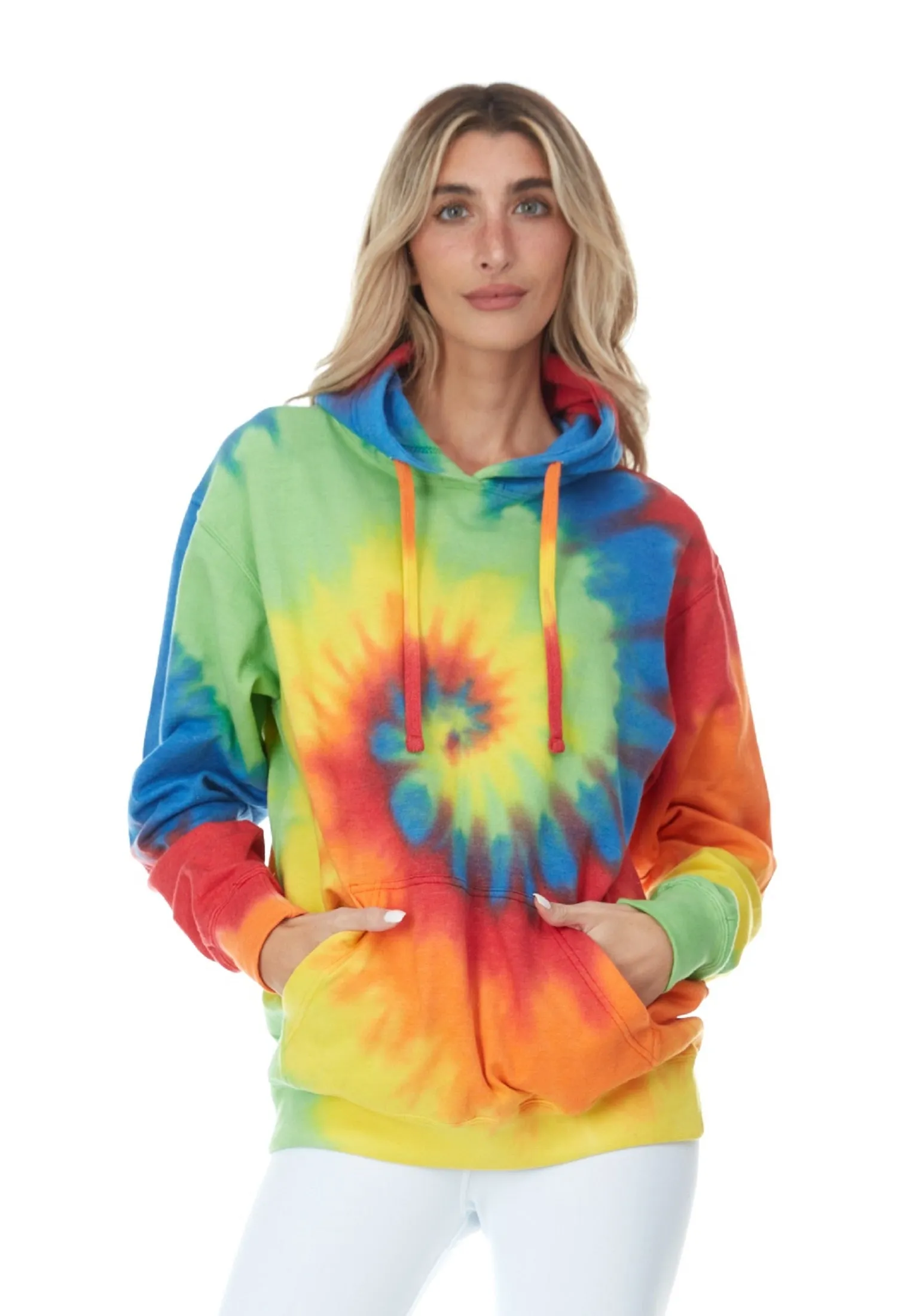 Daresay Womens Tie Dye Hoodie Pullover, Soft & Comfy Long Sleeve Clothing to Wear, Retro-cool Fleece Sweaters Sizes Up to XXL