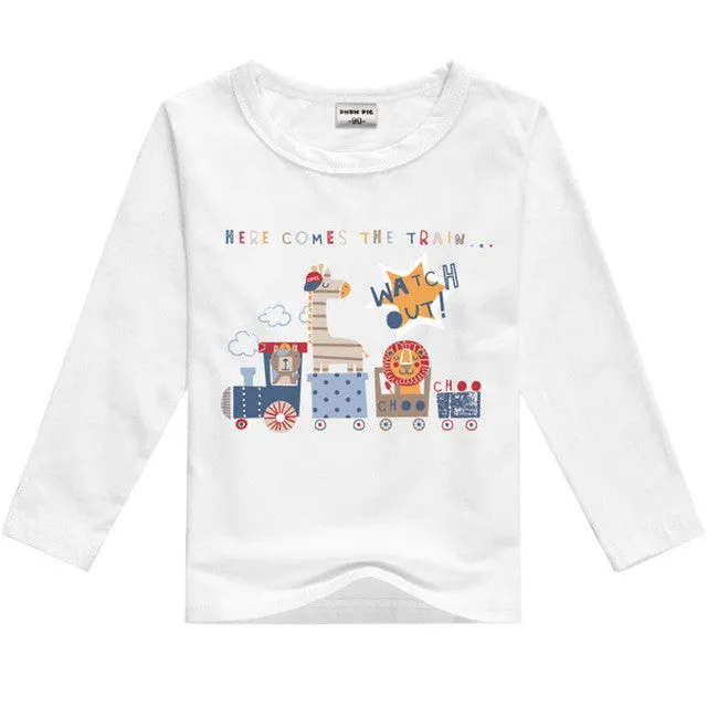 DMDM PIG Kids Clothes T Shirts For Boys T-Shirt Child Children's Clothing Baby Boy Girl Clothes T-Shirts For Boys Girls Clothes