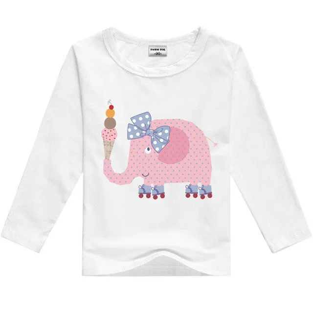 DMDM PIG Kids Clothes T Shirts For Boys T-Shirt Child Children's Clothing Baby Boy Girl Clothes T-Shirts For Boys Girls Clothes