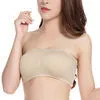 Fashion Ladies Women Comfort Strapless Deportes  Bandeau Crop Top Bra Boob Tubes S-XXL Black White Nude