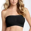 Fashion Ladies Women Comfort Strapless Deportes  Bandeau Crop Top Bra Boob Tubes S-XXL Black White Nude