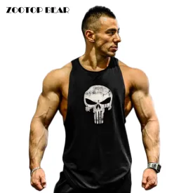 Fitness Tank Top Men Bodybuilding 2017 Clothing Fitness Men Shirt Crossfit Vests Cotton Singlets Muscle Top Punisher ZOOTOP BEAR