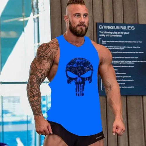 Fitness Tank Top Men Bodybuilding 2017 Clothing Fitness Men Shirt Crossfit Vests Cotton Singlets Muscle Top Punisher ZOOTOP BEAR