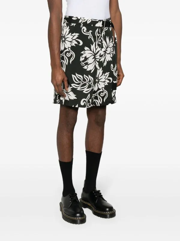 FLORAL-PRINT POPLIN SHORTS