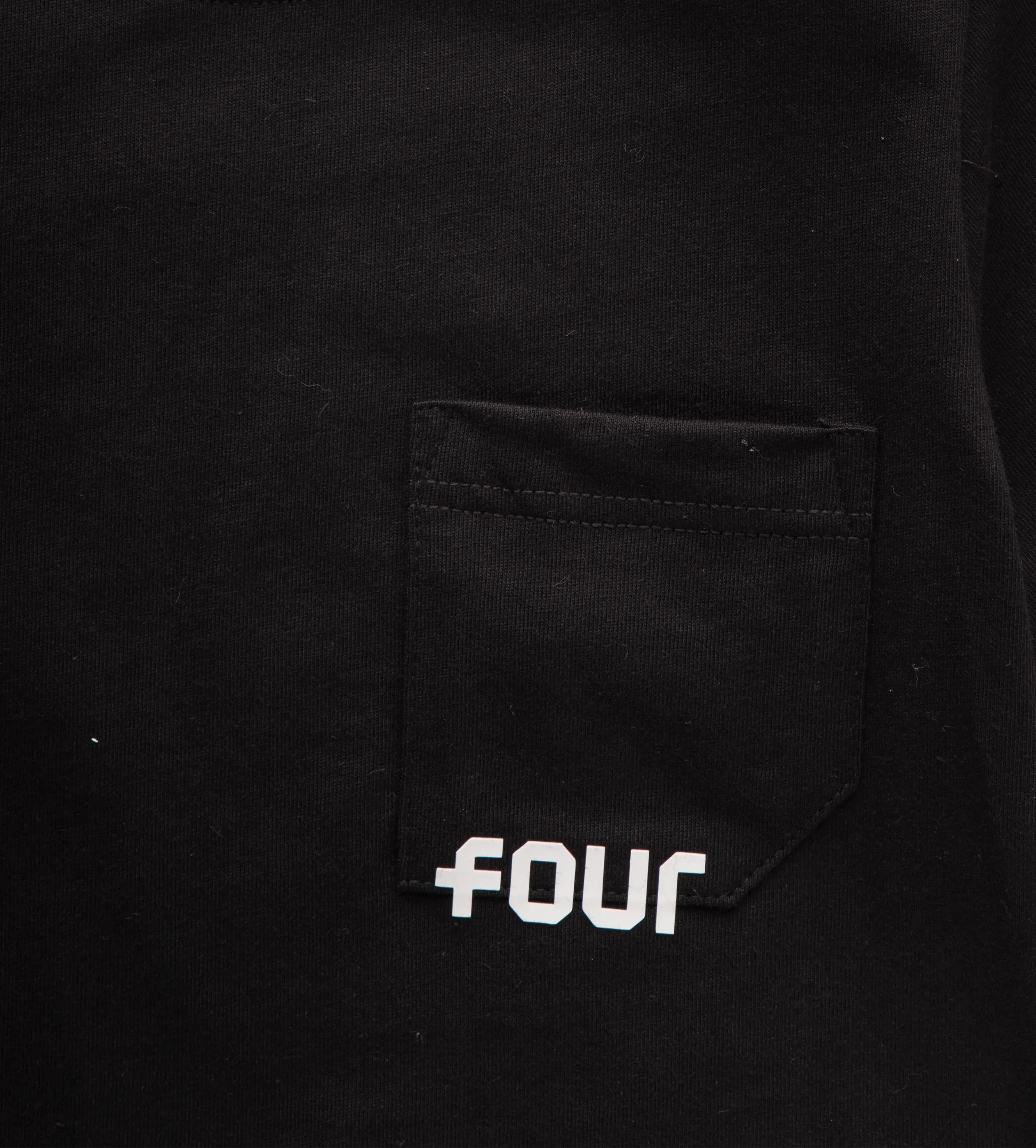 Four Kids Logo Pocket Tee Black