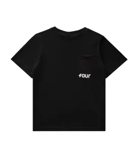 Four Kids Logo Pocket Tee Black