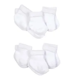 Gerber® Organic 6-Pack Baby Neutral White Wiggle Proof Socks