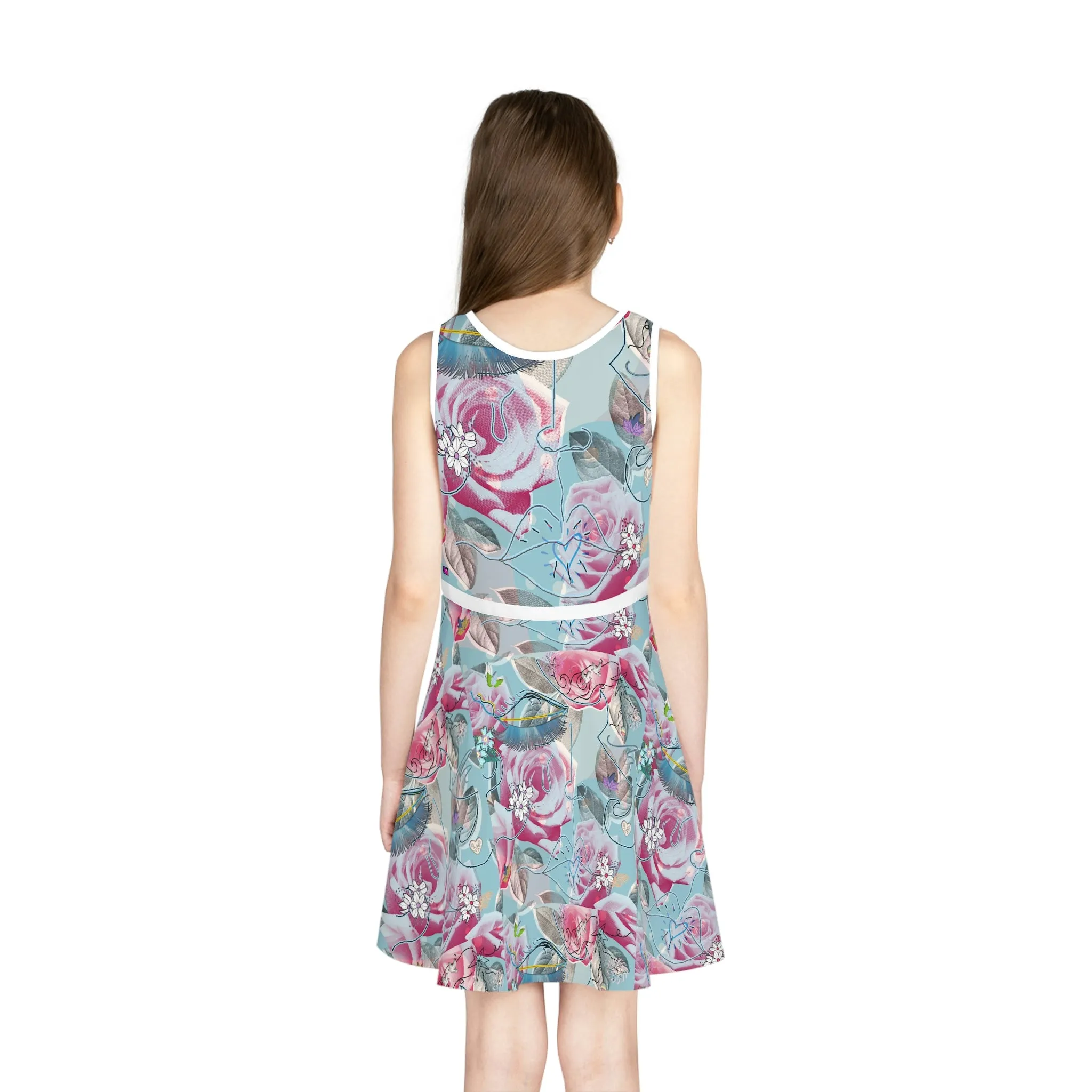 Girls' Sleeveless Sundress (AOP) AMBER JANE