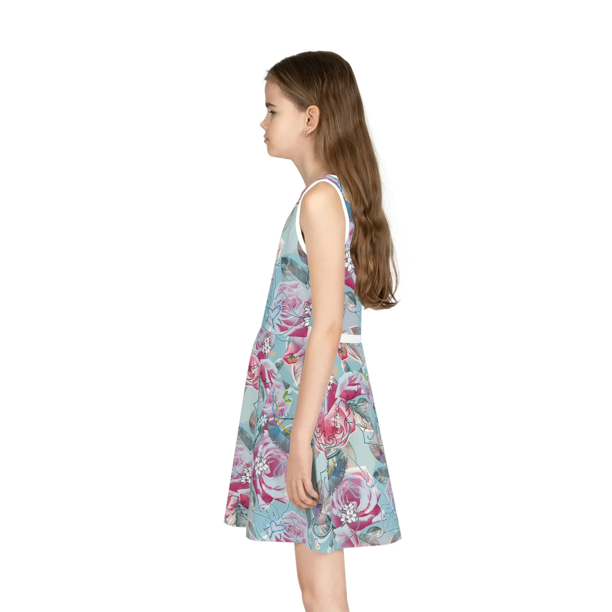 Girls' Sleeveless Sundress (AOP) AMBER JANE