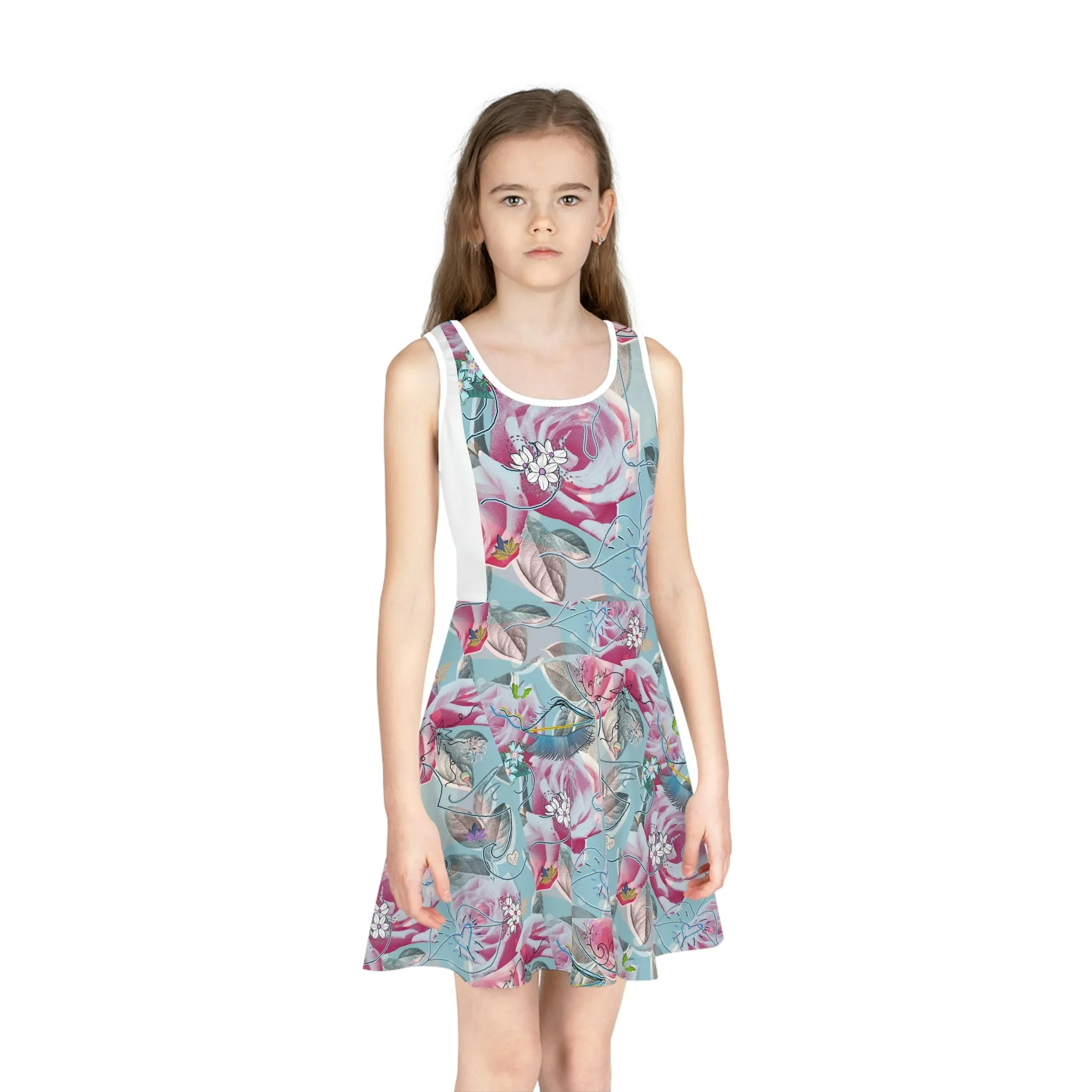 Girls' Sleeveless Sundress (AOP) AMBER JANE