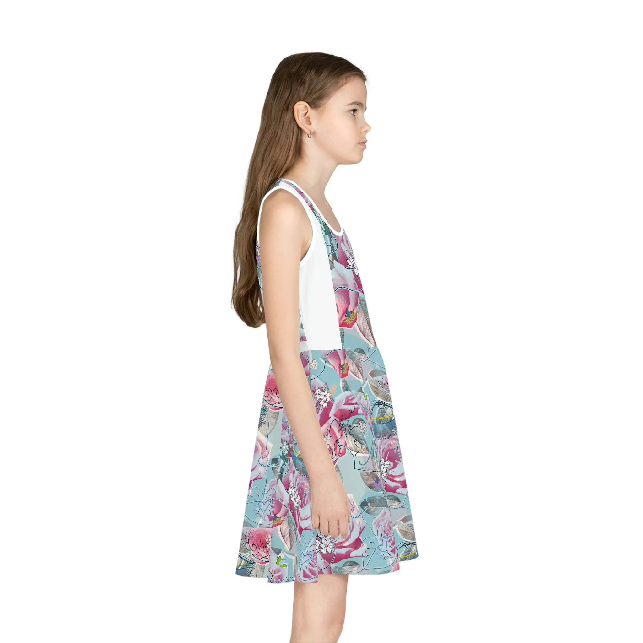 Girls' Sleeveless Sundress (AOP) AMBER JANE