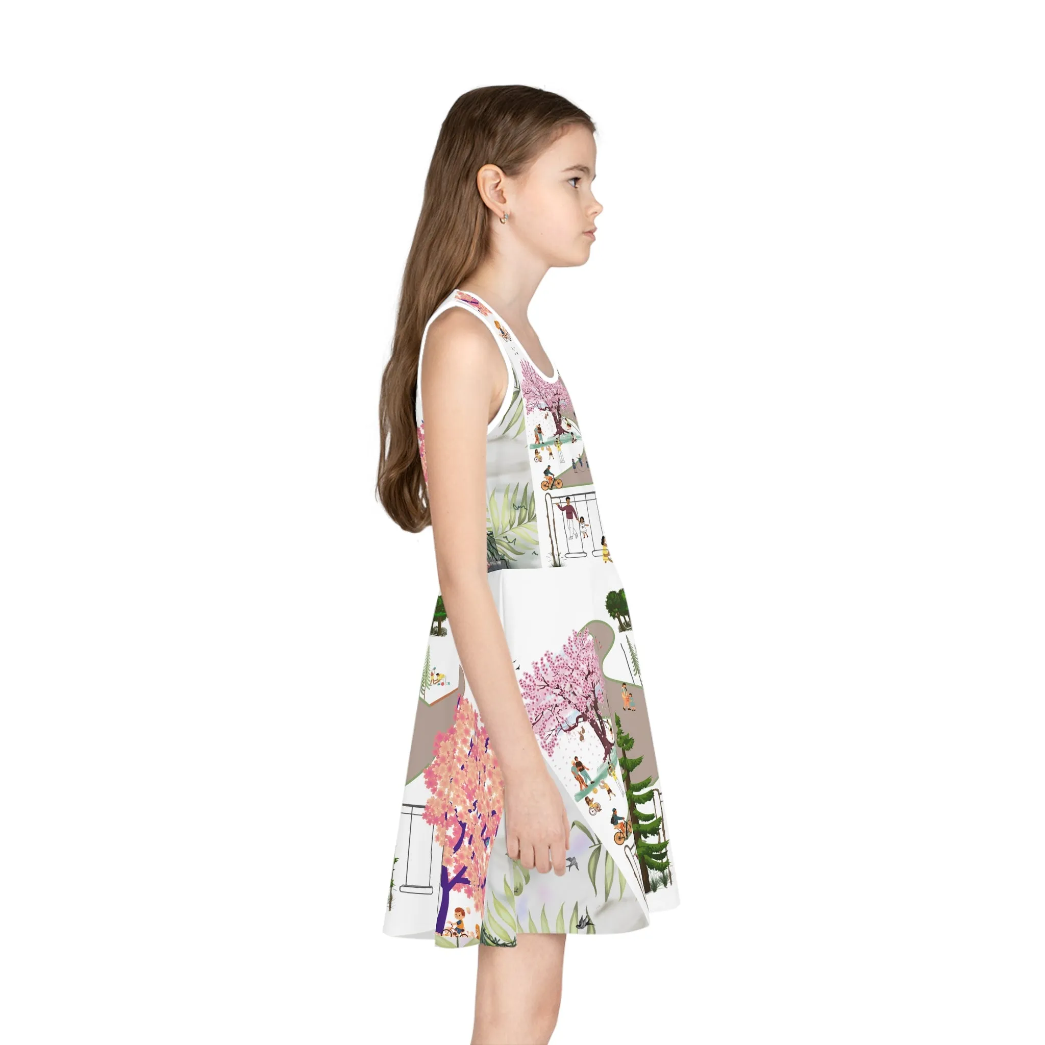 Girls' Sleeveless Sundress (AOP) BLOSSOM PARK