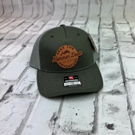 Hammer Down "STA Mountain Peak" Hat - Beetle and Quarry with Leather Patch