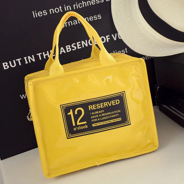 High Quality PVC Lunch Bags For Women Waterproof Tote Bags Food Picnic Insulation Bag Cooler Bag