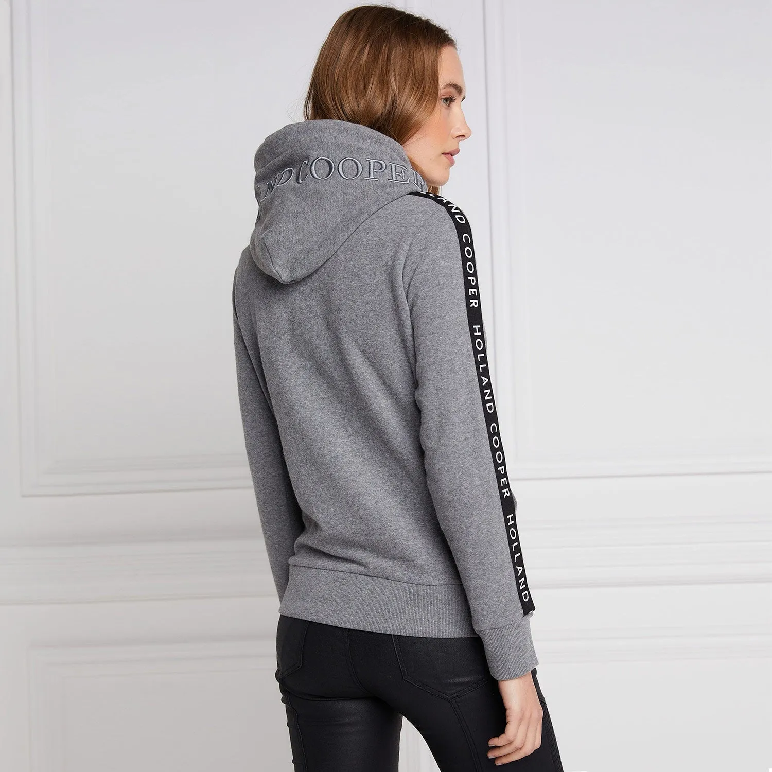 Holland Cooper Deluxe Ladies Hoodie Sweat Top in Grey